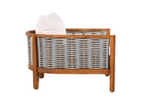 Outdoor Unique Tub Design Armchair Woven Rope, Patio Furniture Acacia Wood Chair, Deep Seating N780P245859G
