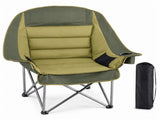 Oversized Heavy Duty Camping Chair, 500 lbs Capacity, Foldable Outdoor Seat with Cup Holder & Side 92230334