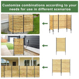 Goodyo 72.8"H x 38.5"W Cedar Wood Privacy Screen, Outdoor Privacy Walls, Privacy Wood Fence D163102091