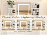 LED Mirror Vanity Dressing Table with Lights for Women & Girls - 3-Color Adjustable Light Strips, 2 99016202