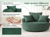 360&deg Swivel Chair Accent Barrel Chair Swivel Round Upholstered Sofa Chair with 3 Removable W2231P264471