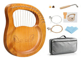 16-String Lyre Harp for Beginners, Angel Wing Design, Sapele Wood, Natural Wood Color, Portable Harp 66826435