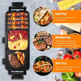 2 in 1 Hot Pot with Grill, Electric Hot Pot 2 in 1 Hot Pot BBQ Grill, Removable Hotpot Pot 2800W 73412339
