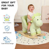 Kids Ride-On Rocking Horse Toy with Lullaby Song,Dinosaur Rocking Toy with Hand Puppets and Safety 75639532