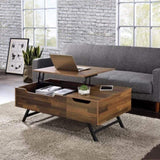 ZUN Walnut 1-Drawer Coffee Table with Lift Top B062P209120