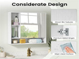 2 in 1 Mirrored Bathroom Wall Cabinet, Space-Saving Medicine Cabinet with Hidden Storage & Shelves 95620396