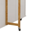Kitchen Island Cart with 2 Door Cabinet and Three Drawers,43.31 Inch Width with Spice,Towel W75763043