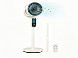 Adjustable Height Standing Fan with Remote Control, 8 Speed Quiet Floor Fan LED Touch Panel 12H 20042032