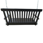 ZUN Front Porch Swing with Armrests, Wood Bench Swing with Hanging Chains,for Outdoor Patio ,Garden 39418244