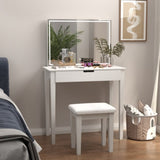 ZUN Vanity Desk Set With Mirror For Makeup, Makeup Table With 1 Drawer Storage Cosmetics, Vanity W760P206124