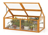 Orange Portable Garden Hot House, Sturdy Wooden Greenhouse for Vegetables Fruits Flowers 07427865