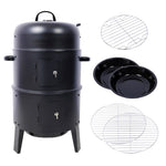 ZUN Charcoal Smoker Grill Wood Smoker Grills Outdoor Cooking 16 Inch Vertical Smoker Portable BBQ Grill W465P216802