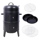 Charcoal Smoker Grill Wood Smoker Grills Outdoor Cooking 16 Inch Vertical Smoker Portable BBQ Grill W465P216802