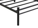 California King Bed Frames ,Headboard with wood panel decoration,black W311P284655