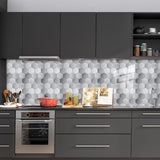48 Pcs Hexagon Stick On Tiles For Kitchen,Mosaic Tile Stickers PVC Peel And Stick 92458654