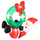 4ft Inflatable Santa Wreath Christmas Decor 5 LED Lights , IP44 Waterproof 90175772