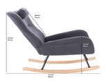 Teddy Upholstered Nursery Rocking Chair for Living Room Bedroom 02584169