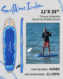 ZUN Inflatable Stand Up Paddle Board 11'x34"x6" With Accessories W1440P192253