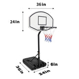 ZUN Portable Poolside Basketball Hoop Swimming Pool 3.1ft to 4.7ft Height-Adjustable Basketball System 12837257