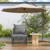 Modern Gray Curved Aluminum Lounge Chair with Stylish Rope-Weave Design and Cushioned Comfort, N767P237033G
