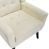 Modern Soft Linen Material Ergonomics Accent Chair Living Room Chair Bedroom Chair Home Chair With W67634082