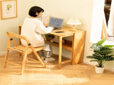 Bamboo Folding Desk, Space-Saving Computer Desk for Small Spaces, Foldable Study Table for Bedroom, 40986304
