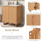 ZUN 30" Bathroom vanity Set with Sink, Combo Cabinet, Bathroom Storage Cabinet, Solid Wood Frame WF319594AAA