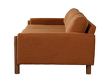 83.86" 3-Seater Sofa, Curved Armrest with Integrated Solid Wood Legs, Teddy Velvet Fabric, High N765P331021Y
