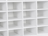 Sleek Design 24 Shoe Cubby Console, Modern Shoe Cabinet with Curved Base, Versatile Sideboard with 40496724
