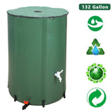 ZUN 132 Gallon Folding Rain Barrel Water Collector Green 39289115