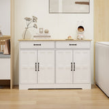 47.95" Farmhouse Buffet Cabinet Storage Sideboard with 2 Drawers and 4 Doors for Dining Living Room W282138088