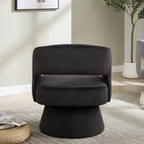Swivel Barrel Chair, Velvet Accent Armchair 360 Degree Swivel Club Chair for Living Room Bedroom W3244P315821