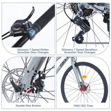 7 Speed Hybrid bike Disc Brake 700C Road Bike For men women's City Bicycle W1019127659