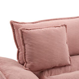 Corduroy Sofa Sleeper Couch Loveseat Sofa with Pillows Comfy Upholstered Deep Seat Sofa for W676P227339