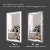50"x40" Modern LED Smart Mirror Bathroom Mirror, Front Lit & Back Lit With 3 Color Adjustable, 58215296