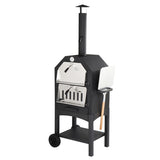 Outdoor Wood Fired Pizza Oven with Pizza Stone, Pizza Peel, Grill Rack, for Backyard and Camping 53882789