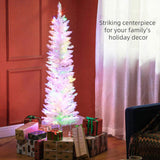 5ft Tall Pencil Prelit Artificial Christmas Tree Holiday Dcor with 250 Colorful Surface Branches, 60308633