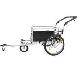 3-in-1 Heavy-Duty Bike Cargo Trailer E-Bike Compatible Steel Frame, 110lb Capacity, Convertible W2932P289394