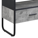 Raziela Concrete Gray & Black Finish TV Stand B2726P272968
