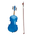 New 4/4 Acoustic Violin Case Bow Rosin Dark Blue 05020187