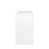 ZUN FCH 6 Drawer Double Dresser for Bedroom, Wide Storage Cabinet for Living Room Home Entryway, White 91140826