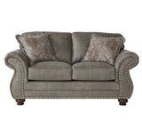 Leinster Faux Leather Upholstered Nailhead Sofa and Loveseat Set T2574P196955
