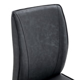 Luxury Simple Arch Chair - Set of 2 Dark Gray PU Material High Resilience Dining Chair with Arched W1512P356252
