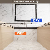 Frameless Single sliding shower door 56-60 "W x 76" H, 1/4 " Clear Tempered Glass, Explosion W1675P307002