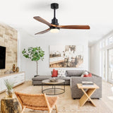 ZUN 52 Inch Ceiling Fan Light With 6 Speed Remote Reversible Energy-saving DC Motor KBS-5247-DC