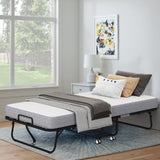 ZUN Folding Bed with Mattress 75" x 38" Rollaway Guest Bed Portable Foldable Bed for Adults with 5" W3027P236121