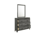 Denver Modern Style 6- Drawer Dresser Made with Wood in Gray B009P272307