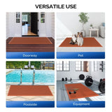 Red Rubber Floor Mat 90x150x1 cm Anti-Fatigue & Durable 62612919