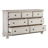 Antique White Finish1pc Dresser of 7 Drawers Traditional Design Hidden Drawer Classic Bedroom B011P183412