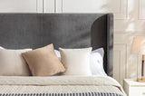 Harper Tall Headboard Upholstered Bed / 54" High Headboard / Elegant Simplicity / No Box Spring B083P152031